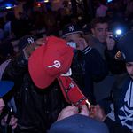 What happens when victorious Yankees fans get a hold of a Phillies cap